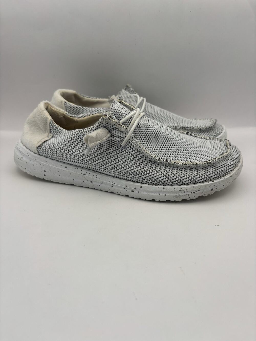 Hey Dude Wendy Stretch Sox Gray Slip On Shoes Women Size 7